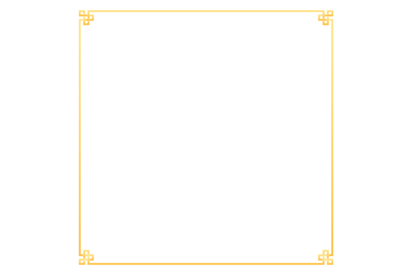 Art Deco Golden Square Frame for Professional Graphics and Illustrations