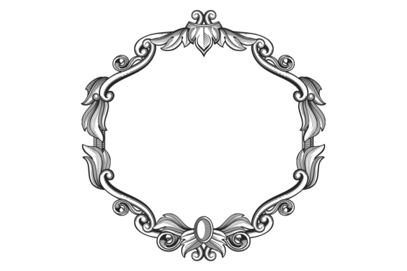 Baroque Frame Graphics for Local Business Branding and Packaging