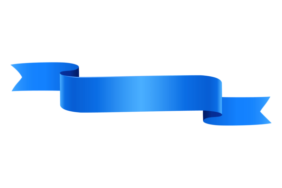 Blue Decorative Ribbon: Festive Shiny Graphics for Illustration Lovers