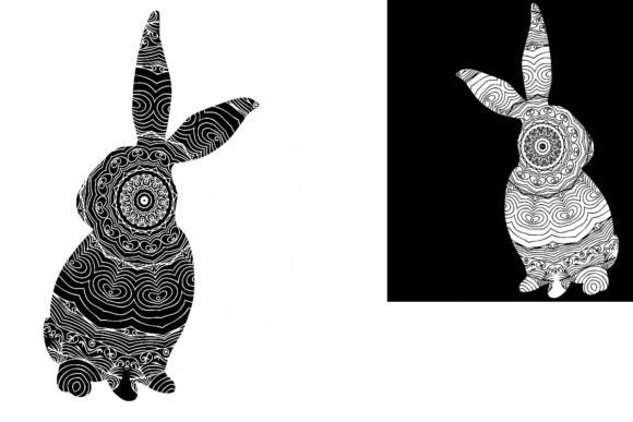 Bunny Silhouette Decorative Set of 6 – A Versatile Graphic Design Asset for Creative Sellers