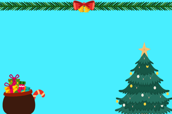 Christmas Green Tree and Decorative: A Festive Graphic Design Asset for Crafters