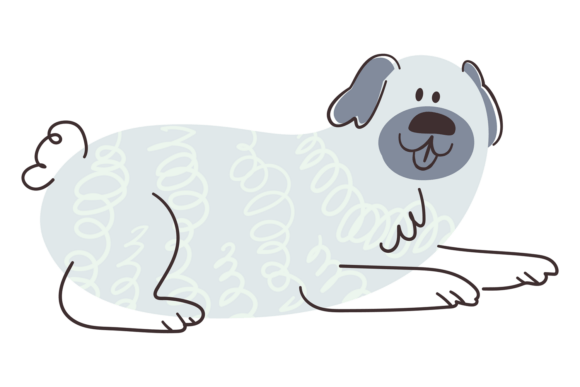 Decorative Dog Drawing: A Versatile Graphic Design Asset for Branding and Marketing