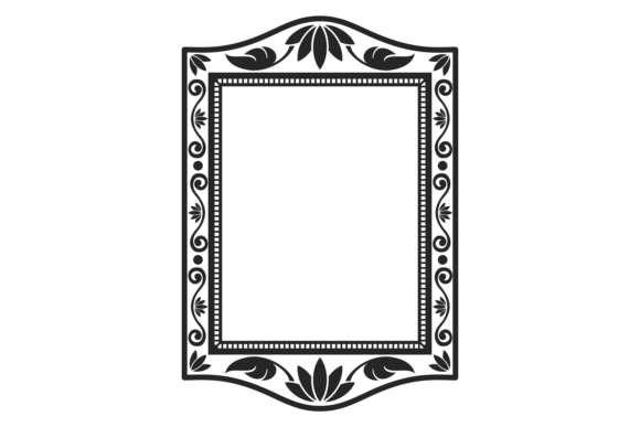 Decorative Filigree Rectangle Frame for Branding and Marketing