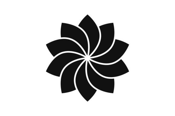 Decorative Flower Glyph Icon Vector: A Versatile Graphic Design Asset for Creative Marketing