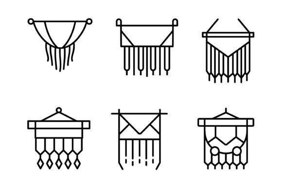 Decorative Macrame Wall Hangings Graphics for Branding & Packaging