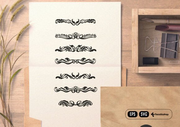 Decorative Page Break and Classic Frame: A Versatile Graphic Design Asset for Crafters