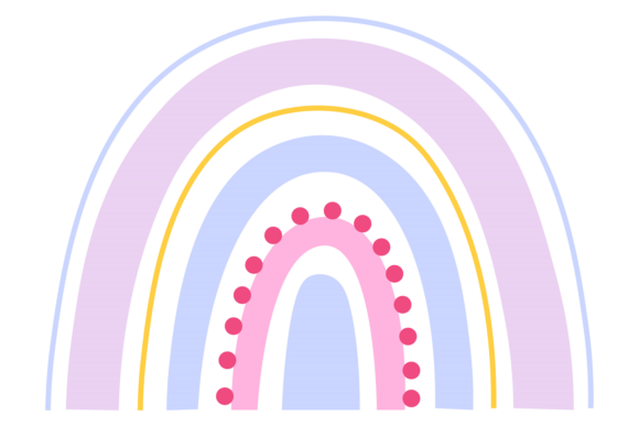 Decorative Rainbow: A Trendy Pastel Graphic for Modern Content Creators