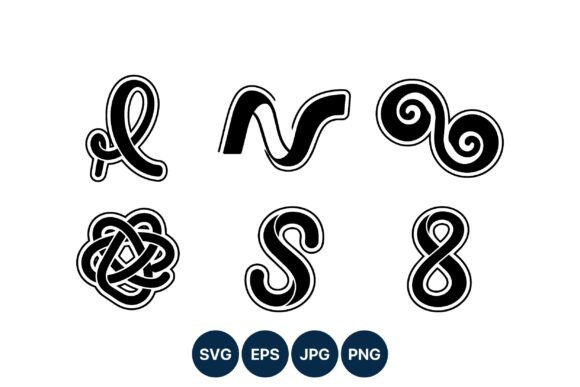 Decorative Swirl Knot Vector Art for Graphics and Illustrations