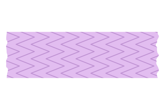 Decorative Tape Stripe with Color Zig Zag