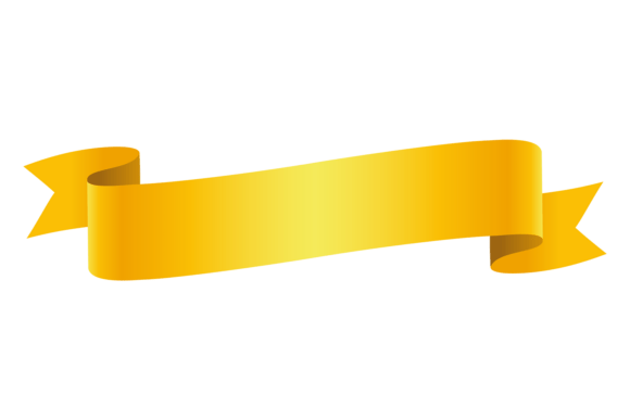 Decorative Yellow Flag Ribbon Banner for Creative Design Projects
