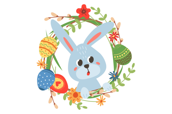 Easter Card Mascot: A Festive Graphic Design Asset for Local Branding