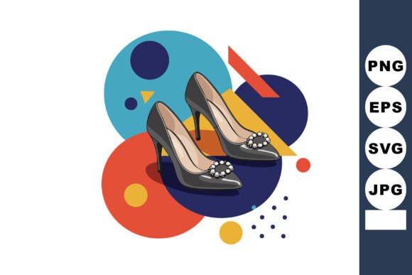 High Heel Shoes with Decorative Buckle O: A Versatile Graphic Design Asset for Digital Sellers