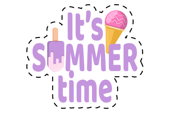 Its Summer Time Sticker: A Versatile Graphic Design Asset for Local Branding