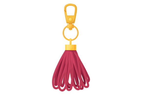 Leather Tassel Fringe Illustration: A Stylish Graphic for Handmade Creations
