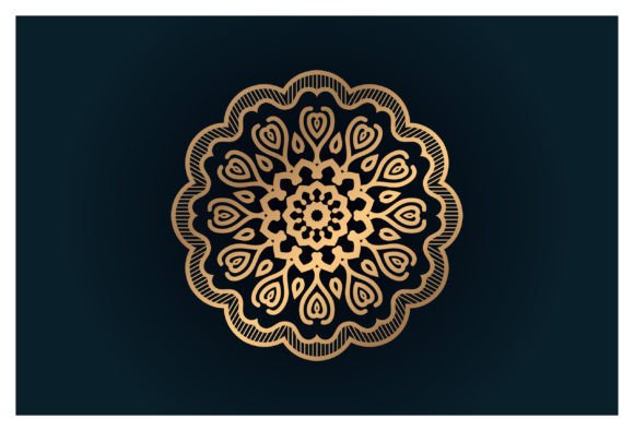 Modern Decorative Golden Luxury Circular: A Design Asset for Editorial Elegance