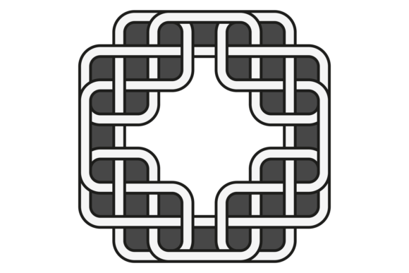 Square Celtic Knot: A Bold Graphic for Local Business Branding and Packaging