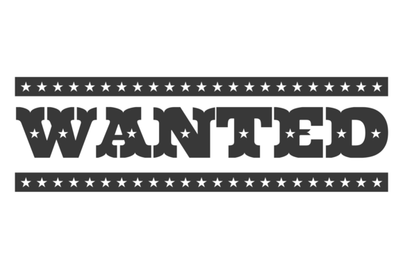 Wanted Label Retro Western Decorative Graphics for Crafters